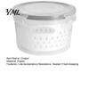 Kitchen Drainer for Produce Round Fruit Vegetable Storage Container, 2-Layer Food-Grade PP Crisper with Freshness Keeper Fruits Drain Basket,