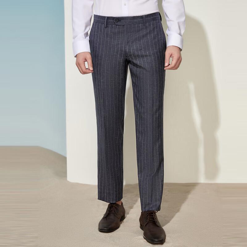 EVE Men s Striped Wool Blend Business Trousers 029