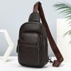 Genuine Leather Chest Bag Men's Bag Single-shoulder Crossbody Bag Sporty Casual Chest Bag