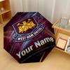 West Ham United FC Automatic 3‑Fold Umbrella 8‑Rib Windproof Folding Umbrella Sun Rain Protection For Outdoor Travel Daily Use