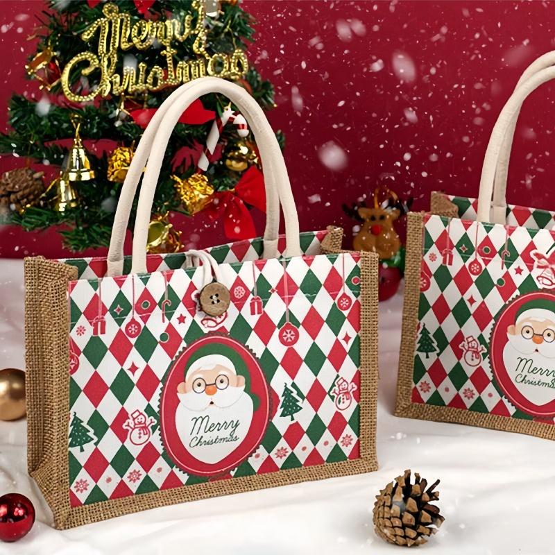 1 Christmas gift bag packaging box, Santa Claus gift bag, Christmas Eve apple gift bag, tote cloth bag