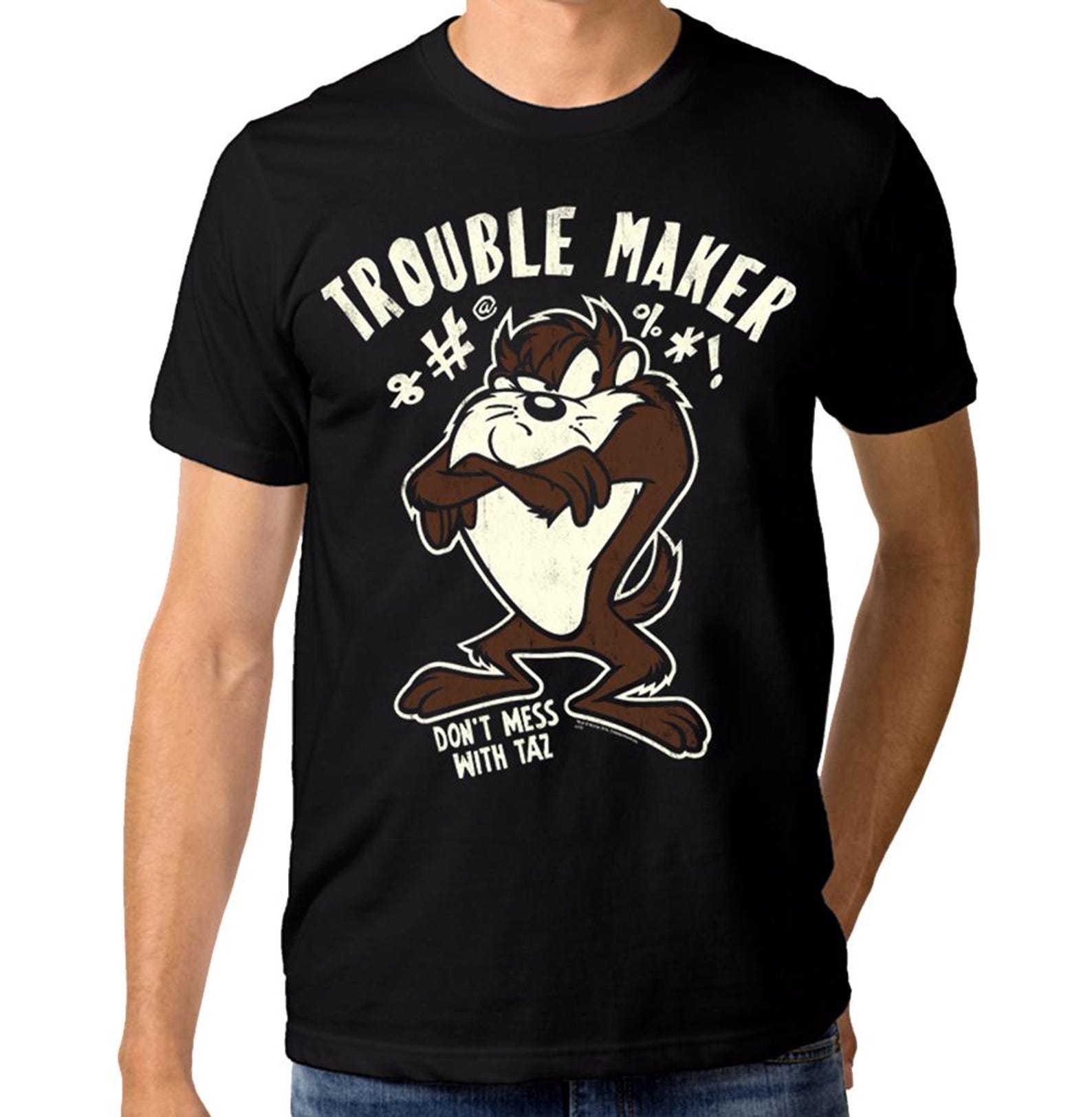 Tasmanian Devil Taz Trouble Maker T-Shirt, Men s and Women s Sizes S