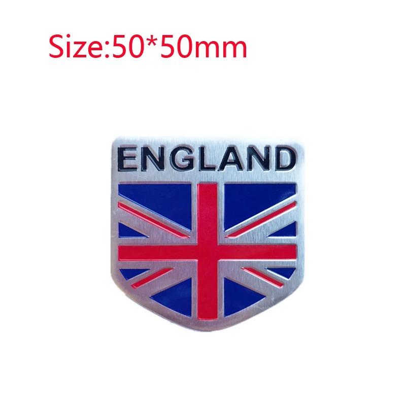 Aluminium UK ENGLAND United Kingdom Flag Map National Car Emblem Badge Sticker Decal For Jaguar Land Rover MINI MG Accessories Fpvcm00