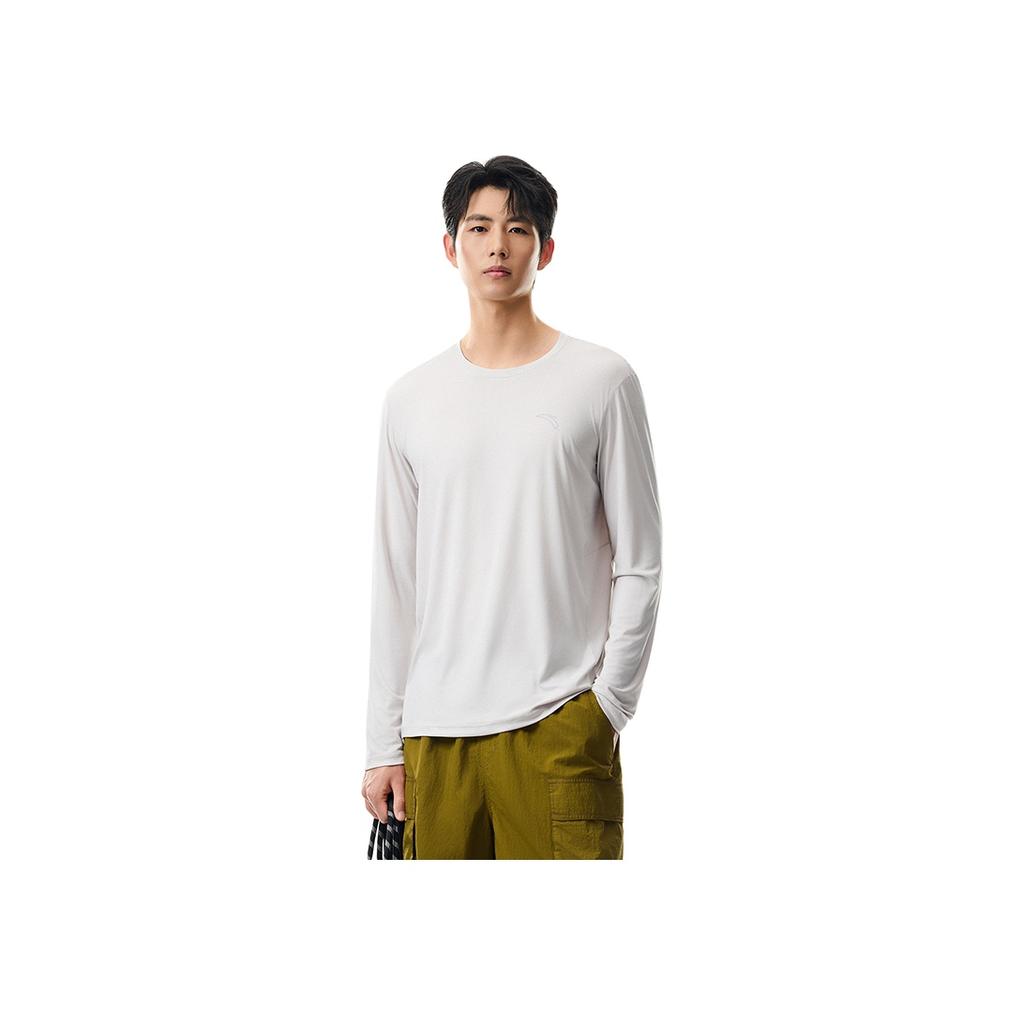 Anta Bequemes Vielseitiges Einfaches Langarm-T-Shirt Herren Oberteile 952615404-1