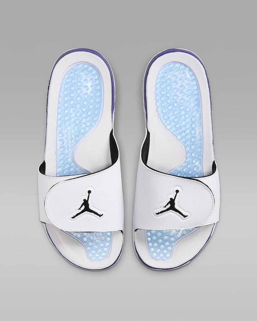 555501-103 Nike Jordan Hydro 5 Retro Slide White New Emerald Grape Ice (Men's)