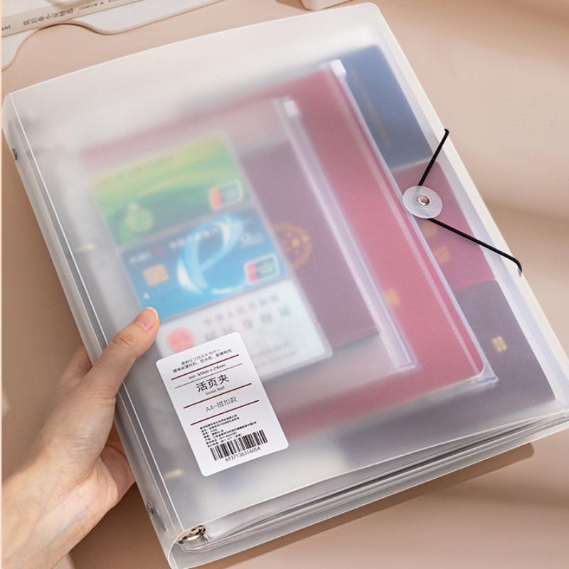 A4 Document Storage Bag Student Waterproof Zip File Bag Makeup Bag School Office Supplies Miscellaneous Storage Organizer