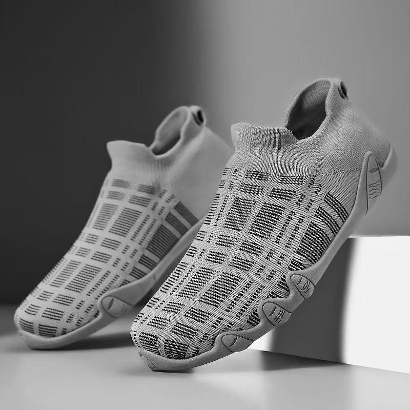 Men's Shoes, Summer Mesh Shoes, Fly Woven Shoes, Thin, Breathable, Non Slip, Soft Soled Sports and Leisure Shoes, One Foot Men's Shoes Trend