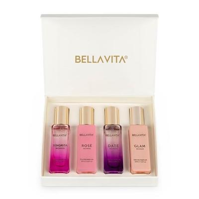 Luxury Woman Eau de Parfum Geschenkset 4x20ml für Damen mit Dattel, Senorita, Glamour, Rosenparfum | Blumig, Fruchtig, Langanhaltend