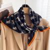 Chessboard Plaid 71CM Cotton and Linen Silk Scarf Small Square Scarf Women's Spring and Autumn Summer Thin Scarf Scarf Linen Headscarf Belt