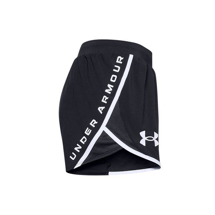 Under Armour Fly-By 2.0 Casual Sports Logo Pattern Loose Shorts Women Shorts Black 1356199-001