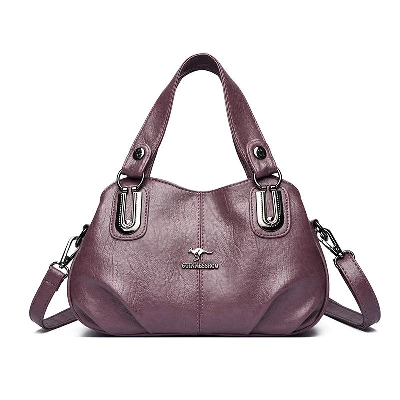 Einfarbige PU-Umhängetasche für Damen, hohe Kapazität, Reißverschlussverschluss, modische Tasche