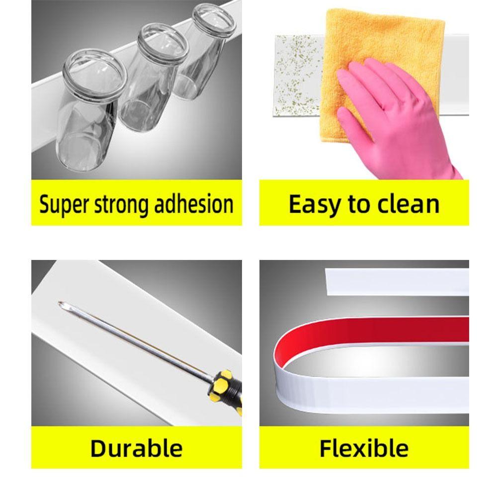 Self Adhesive Wall Base Moulding Trim 4 Inch x 3.28 Feet Home Decoration