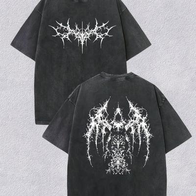 Men's Graphic Tees Shirt Unisex Cotton Oversized T-Shirt Short Sleeve Vintage Streetwear Casual Tee Top