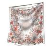 90cm Large Twill Silk Scarf: High-Quality, Fashionable Square Print, Versatile Shawl with Sun Protection