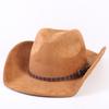 Beliebter europäischer und amerikanischer klassischer Wildleder Western Cowboyhut, Mode für Damen und Herren, großer Schirmhut Sonnenschutz