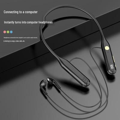 New Model Cross-Border Neck-Hanging Sports Bluetooth Earphones with Ultra-Long Battery Life and Noise-Cancelling Feature