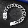 Retro Men's Silver Plated Bracelet Personalized Fashion Locomotive Friend Harley Totem Wristband Bracelet Domineering Rough 2026