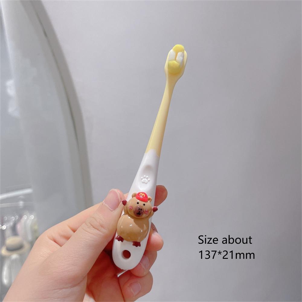Anime Capybara Toothbrush Soft Fibre Hair Capybara Cartoon Children Toothbrush Toothed Care Eco-Friendly Cleaning Oral Tool