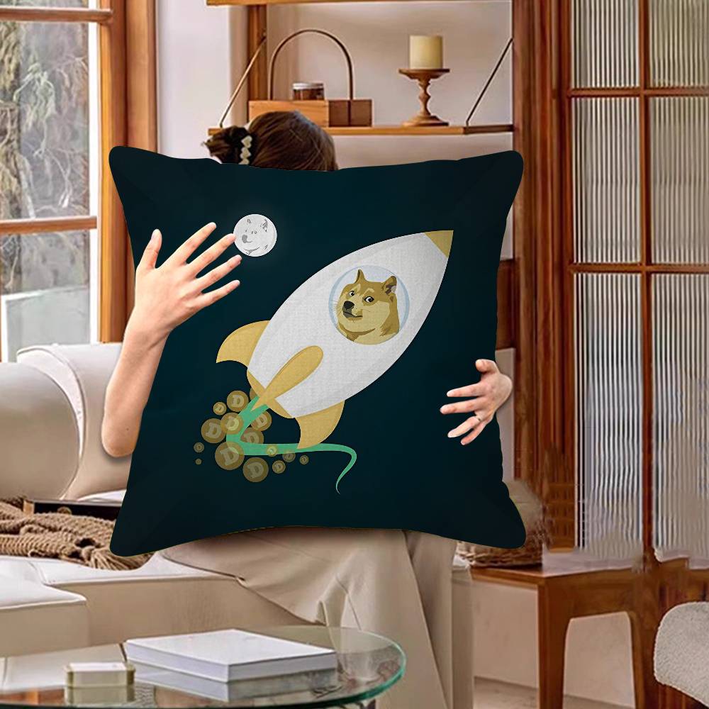 Abstract Shiba Inu Print Cushion Cover Car Throw Pillow Case For Sofa Car Christmas Gift 40X40Cm 45X45Cm