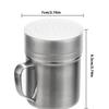 2Pcs Steel Powder Shaker Canister with Comfort Handle and Lid for Even Distribution of Sugar Cocoa Seasoning Dispenser