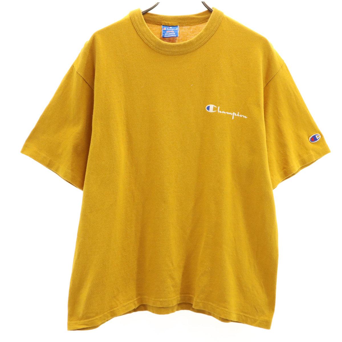 

Champion 90s Made in USA Old Blue Tag Short sleeve T-shirt M Yellow Men s Used