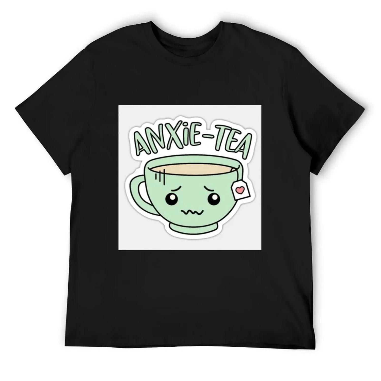 

Anxietea tea T-Shirt boys whites anime clothes tshirts personalised designer shirts compression shirt men XXXXXL чорний