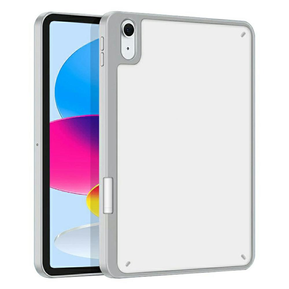 For iPad (2025)/iPad 10.9 (2022) Case Acrylic+PC Matte Tablet Cover with Pencil Holder