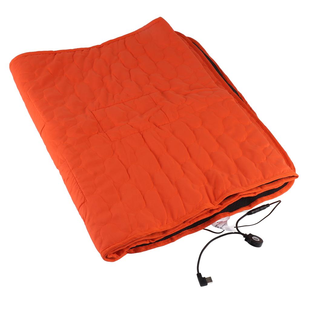 Heated Sleeping Bag Pad Mattress USB Power Warm Heating Mat with 5 Heating Zone 3-Level Temperature for Indoor Outdoor Camping