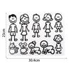 10/20/30Pcs Reflective Car Stickers Interesting Cartoon Family Members Stickers Automobiles Exterior Decals Accessories