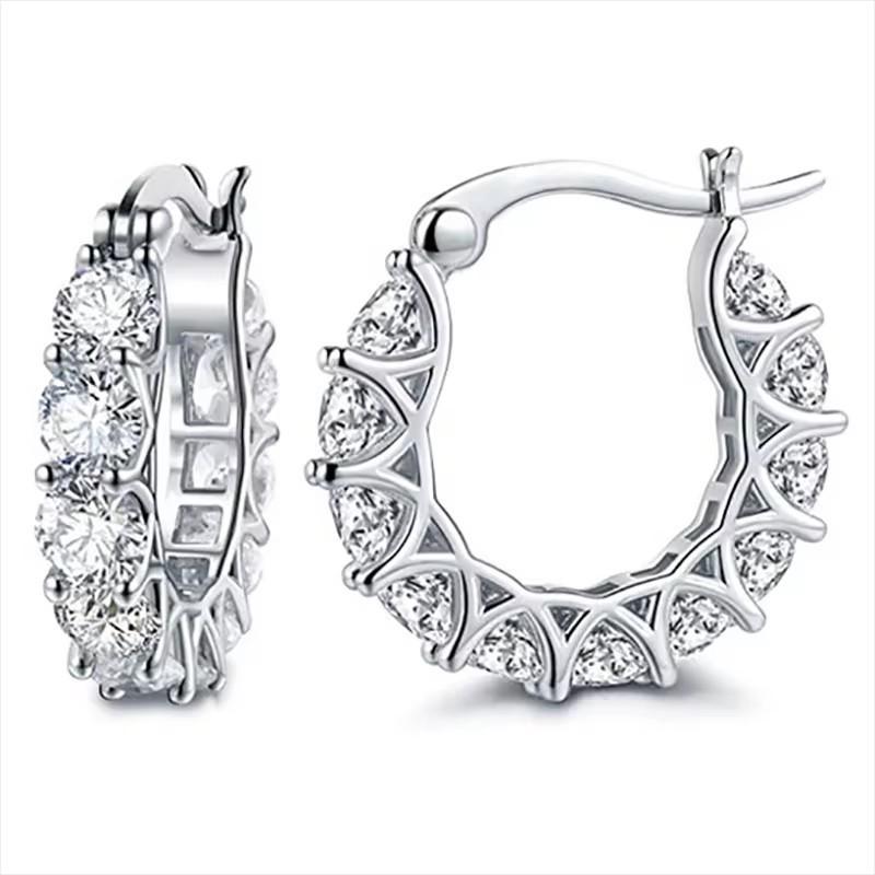 Fashion Commuter Super Flash U-shaped Earrings Women s Simple Temperament Ear Buckle Earrings