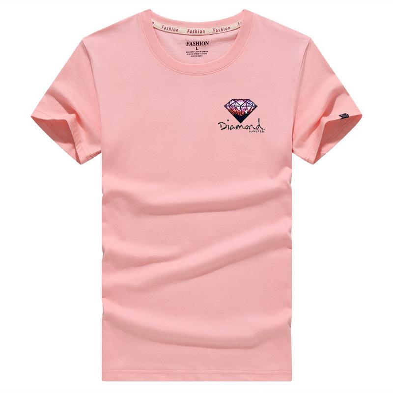 Men's Large White Round Neck Loose-Fit Short-Sleeve T-Shirt