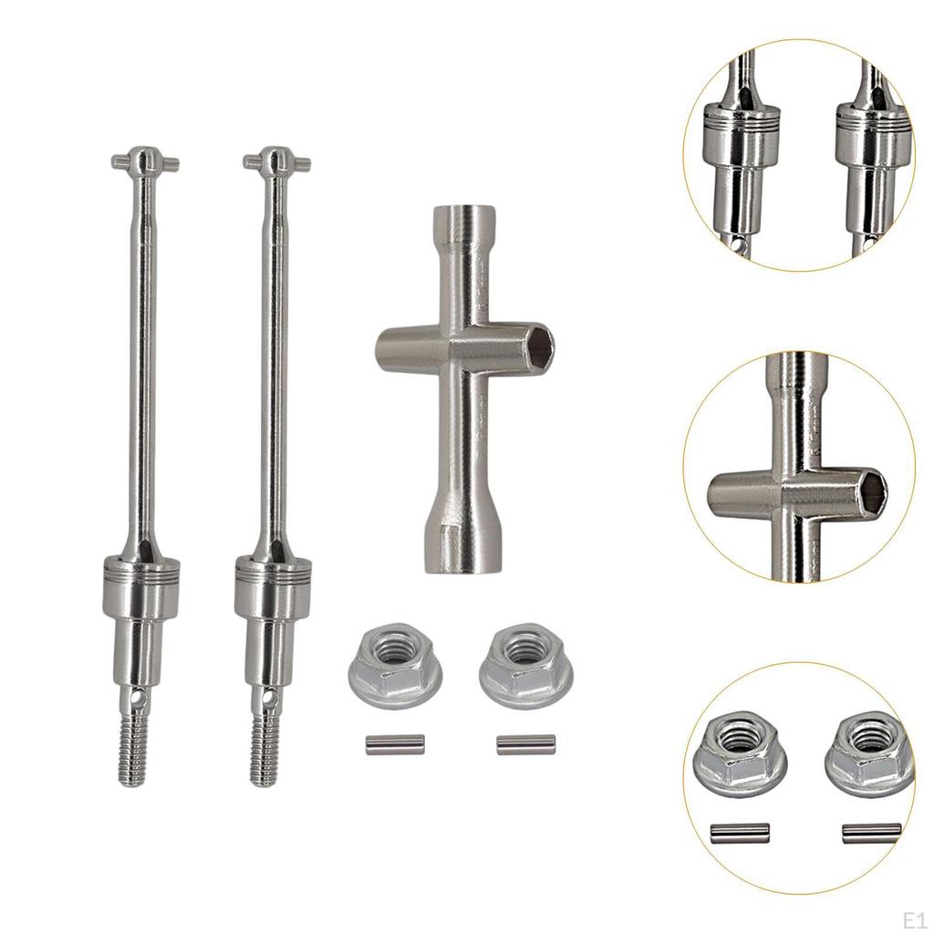 1/16 RC Auto Antriebswelle Antriebswellen, Metall mit Schraubenschlüssel und Schrauben Ersatzteile Zubehör Ersatz