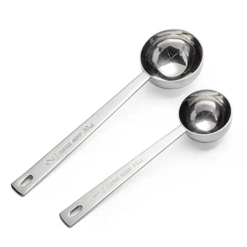 Stainless Steel Coffee Scoop, Tablespoon Measuring Spoon Long Handle Coffee Spoon for Kitchen Cafe Making