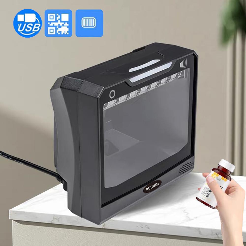 Platform Barcode Reader Desktop Bar Scanner 1D 2D Hands-Free Code Scanner DM PDF 417 QR Wired Code Reader