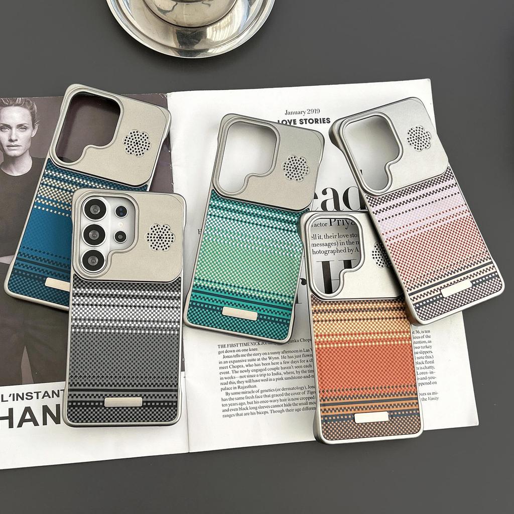 Cross26Ultra Carbon Fiber Texture Case for Samsung 26u: Color Block Design, Large View