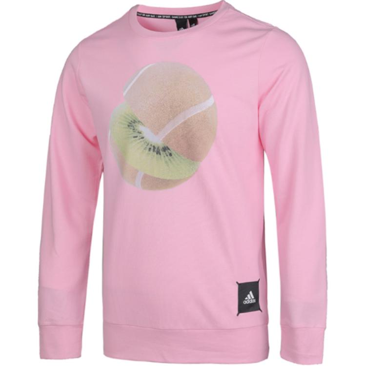 Adidas Casual Comfortable Round Neck Long Sleeve Sweatshirt Men Sweatshirt Pink FJ7571