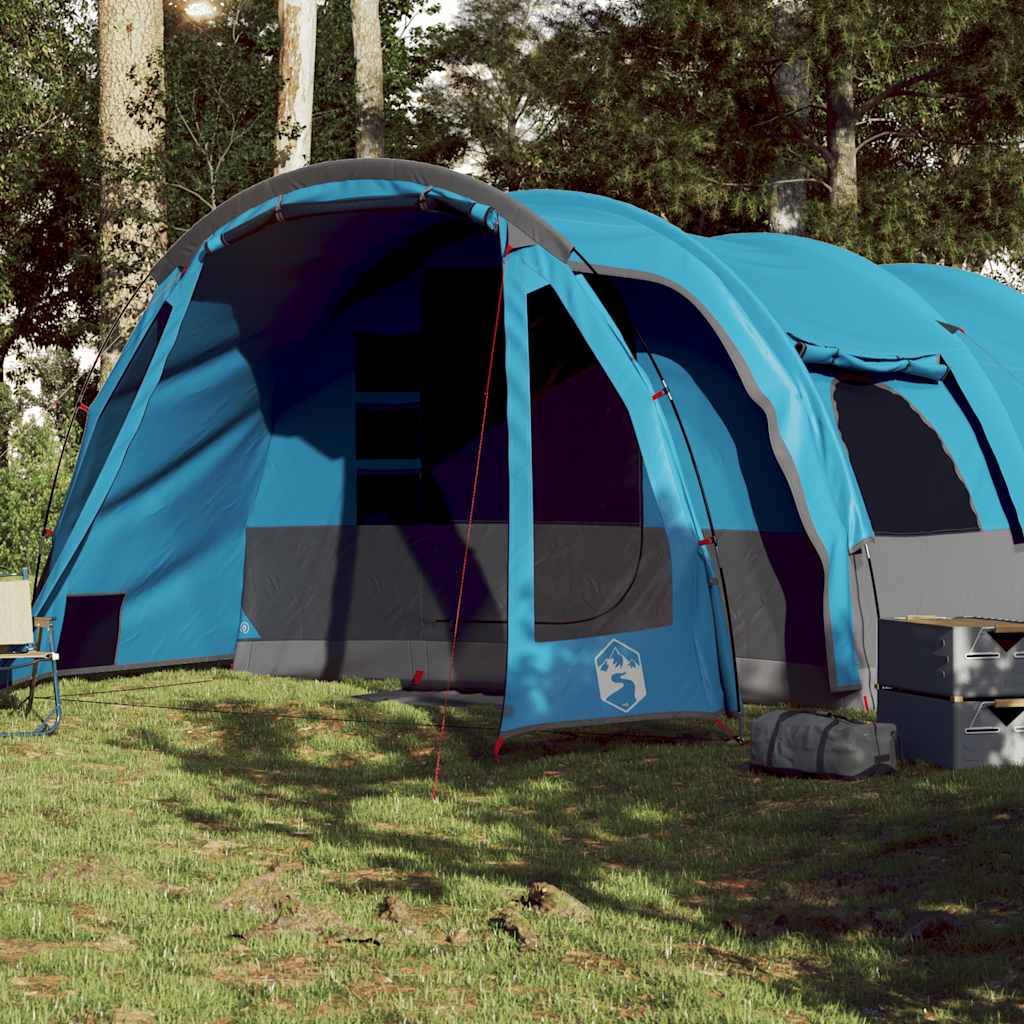 Vidaxl Familienzelt, Tunnelzelt, 8 Personen, Blau, Wasserdicht