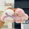 Real Rex Rabbit Hair Bowknot Little Rabbit Car Key Chain Pendant Cute Plush Drop Ear Rabbit Doll Bag Pendant