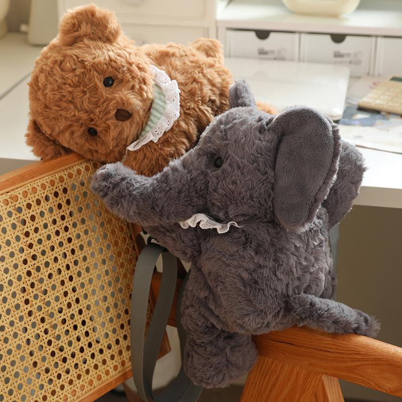 Spring Paradise Genuine Cartoon Bear Backpack Female Cute JK Girl Backpack Doll Plush Small School Bag