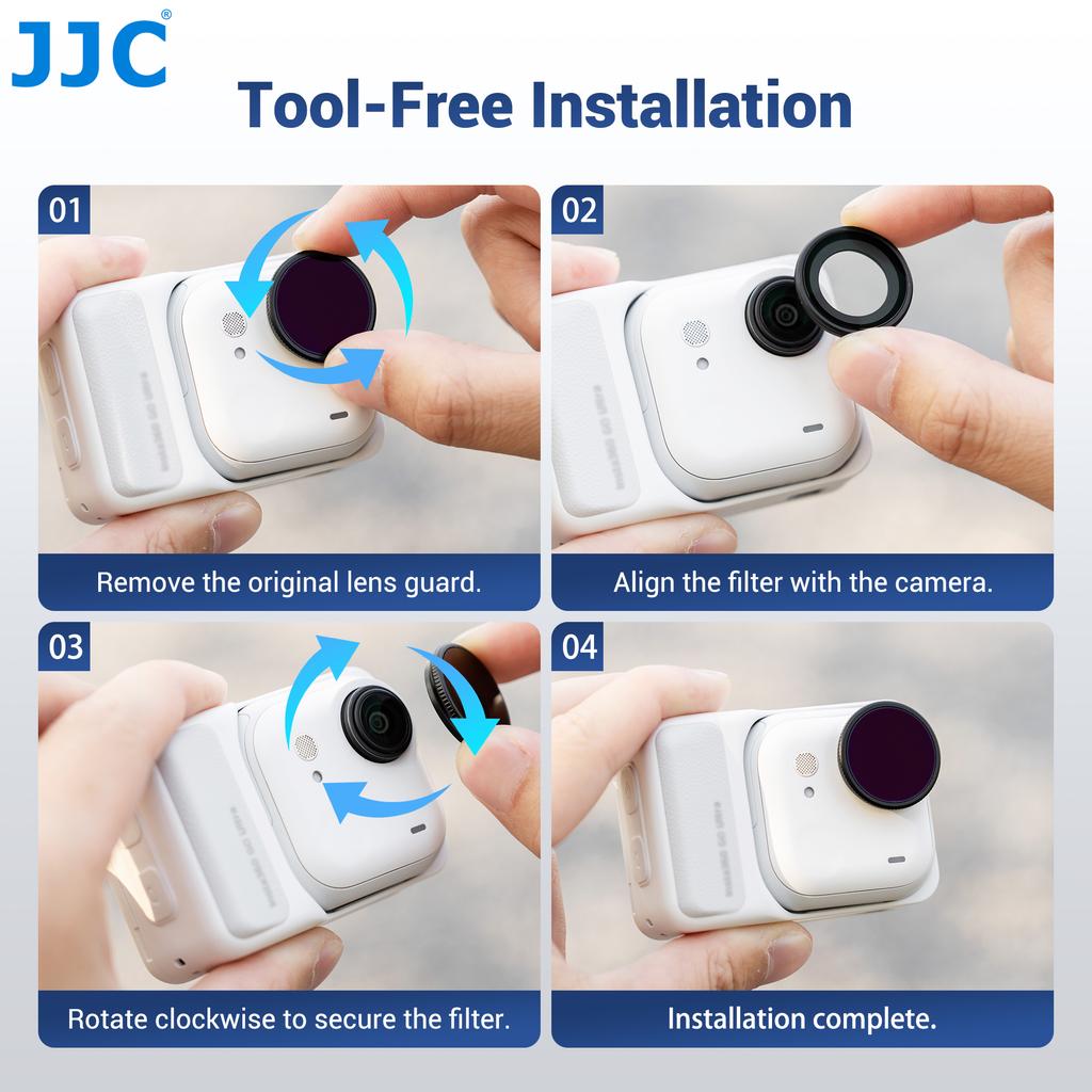 JJC Lens Filter Set For Insta360 GO Ultra UV CPL ND8 ND16 ND32 Anti Scratch Lens Filter HD Optical Glass Camera Filters