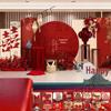 Chinese Wedding Engagement Backdrop & Banquet Decoration Set
