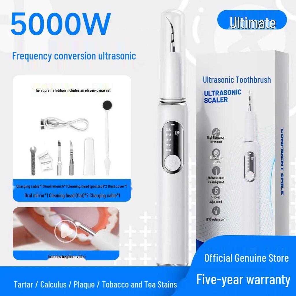 Ultrasonic 6-in-1 Electric Tooth Cleaner & Water Flosser