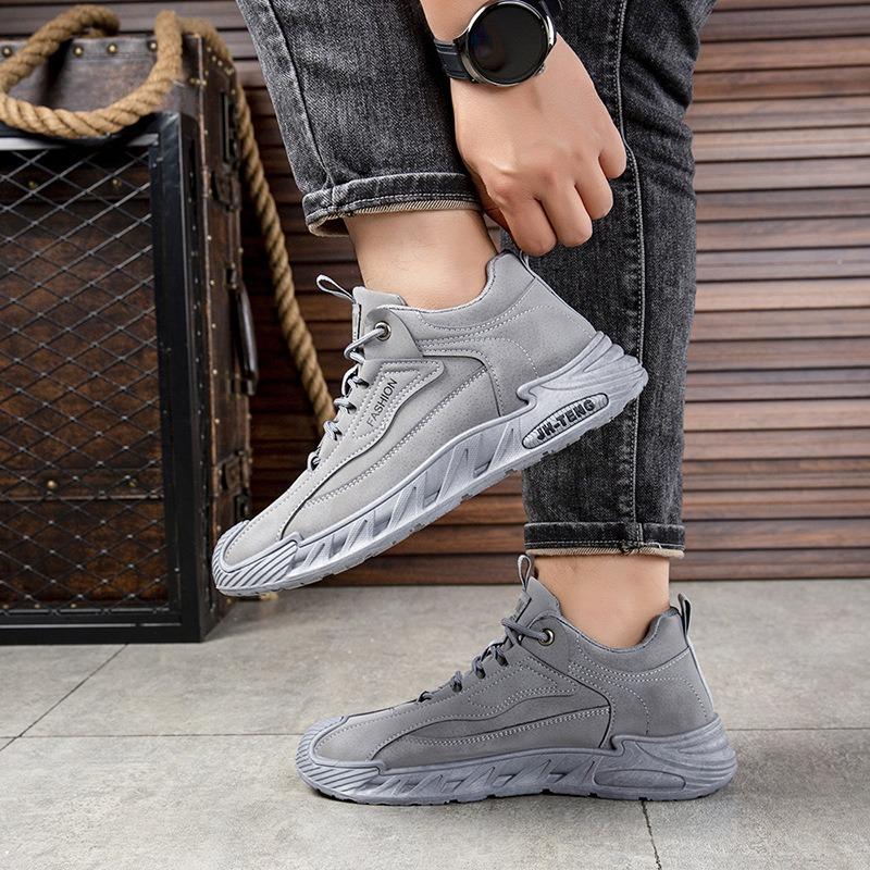 Large size men's shoes single cotton outdoor men's casual sports shoes soft sole hiking tooling labor insurance work shoes