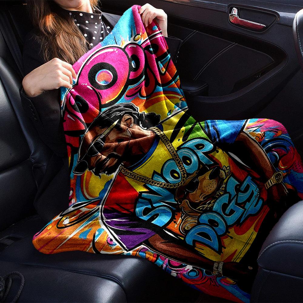 1pc Snoop Dogg Themed Printed Soft and Comfortable Home Blanket, Small Throw Blanket, Nap Blanket, Suitable as a Gift l044