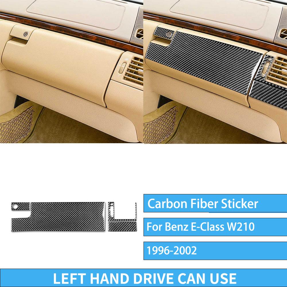 Carbon Fiber Car Interior Accessories Center Console Dashboard Gear Full Set Tuning Stickers For Mercedes W210 E Class 1996-2002