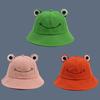 Cute Frog Design Sun Protection Fisherman Hat Children Adults Outdoor Bucket Cap