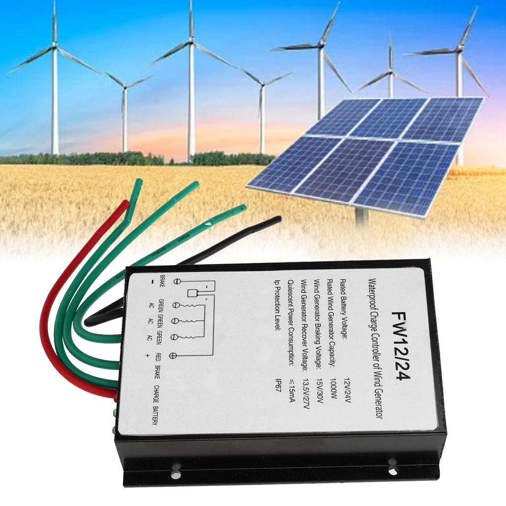 Windturbinen-Laderegler, wasserdicht, Solar-Wind-Hybrid-Generator-Controller mit LED-Anzeige