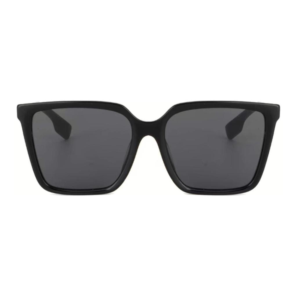 Burberry Logo Embellishment Square Sunglasses Unisex Couple Black