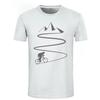 Mountain Bike Heartbeat Funny Biker T Shirt Oversized Custom Short Sleeve Mens Bicycle Cycling T-shirt Fashion Family Cotton