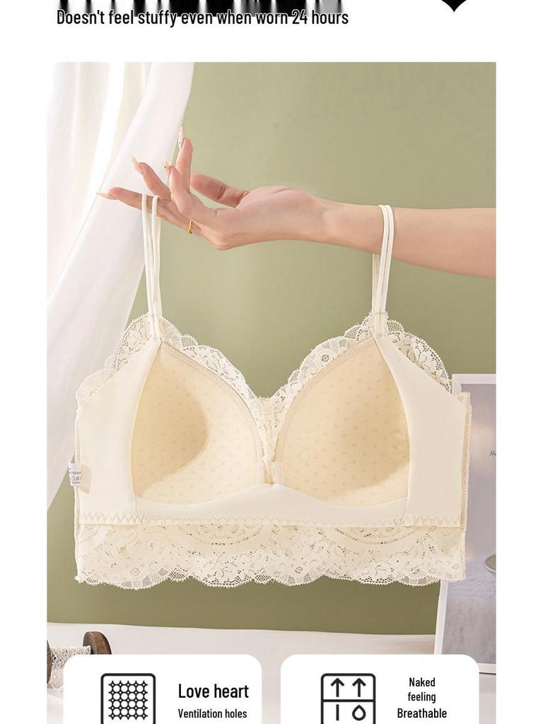 Lace Camisole Women's Beautiful Back Vest: Sexy, Strapless, Plus Size, Inner/Outer Wear with Chest Pads.